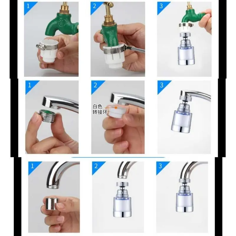 FILTER KERAN ROTATING LA162S3 HEMAT AIR SAMBUNGAN FLEXIBEL KRAN WESTAFEL ALAT PENJERNIH PENYARING AIR KOTOR PURIFIER WATER 6