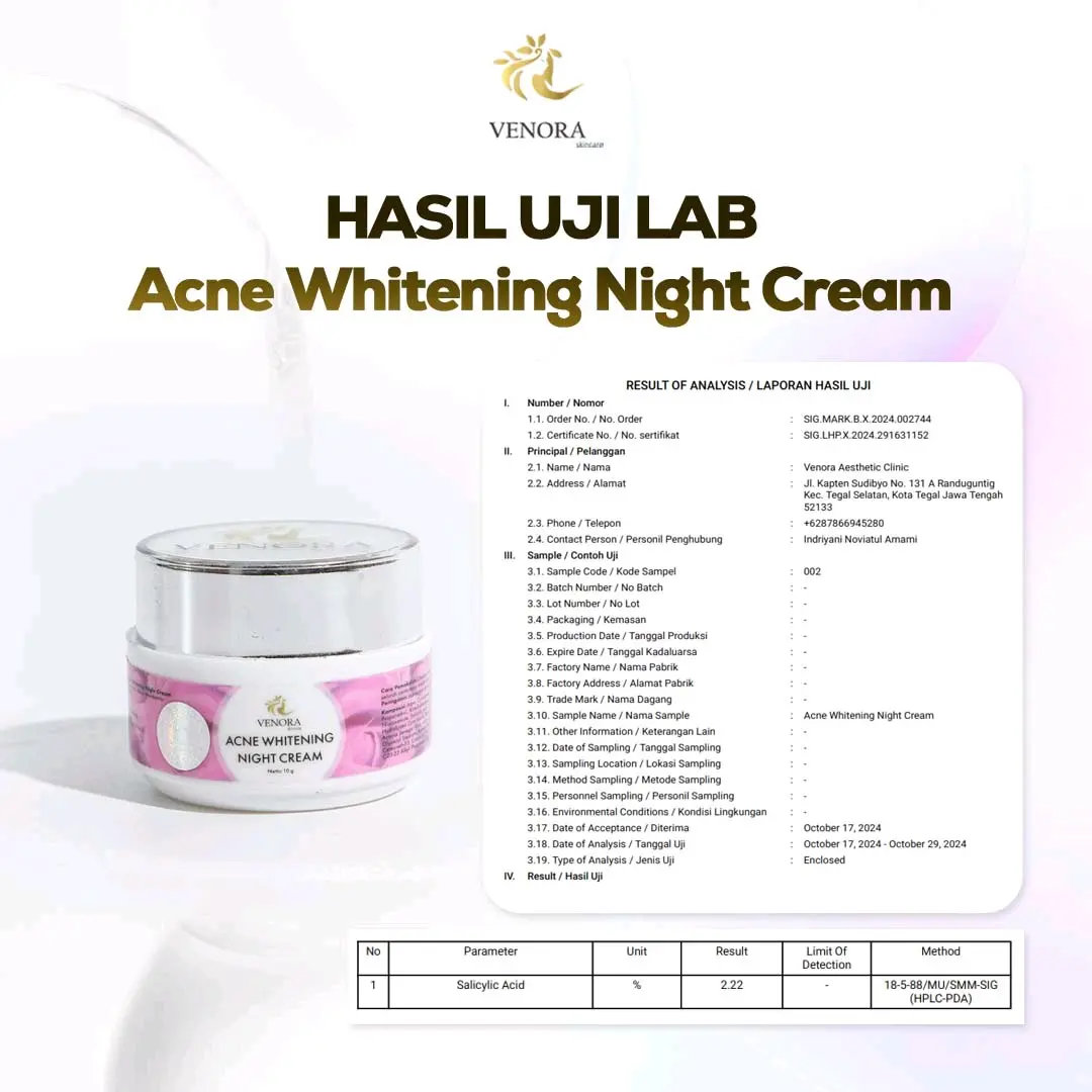 Acne Whitening Night Cream Jerawat
