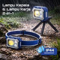 Gambar AOKI XYTRIX FlexGEAR Lampu Kepala 2-in-1 LED 500LM Headlamp & Lampu Kerja Magnet Tripod USB-C 1200mAh IPX4 - FlexGEAR dari Aoki Official Kota Administrasi Jakarta Timur 3 Tokopedia