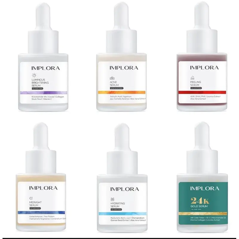 IMPLORA Serum Wajah 20ml | Implora Face Serum Luminous Brightening Acne Midnight Peeling 3