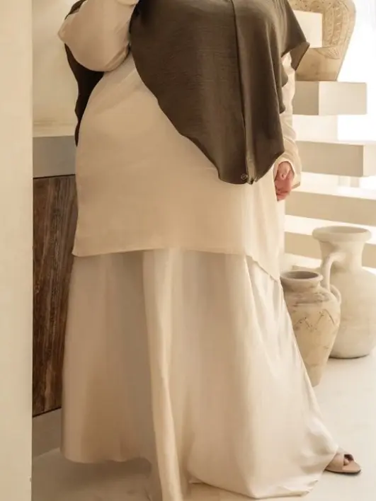 A-Line Skirt in White Bliss