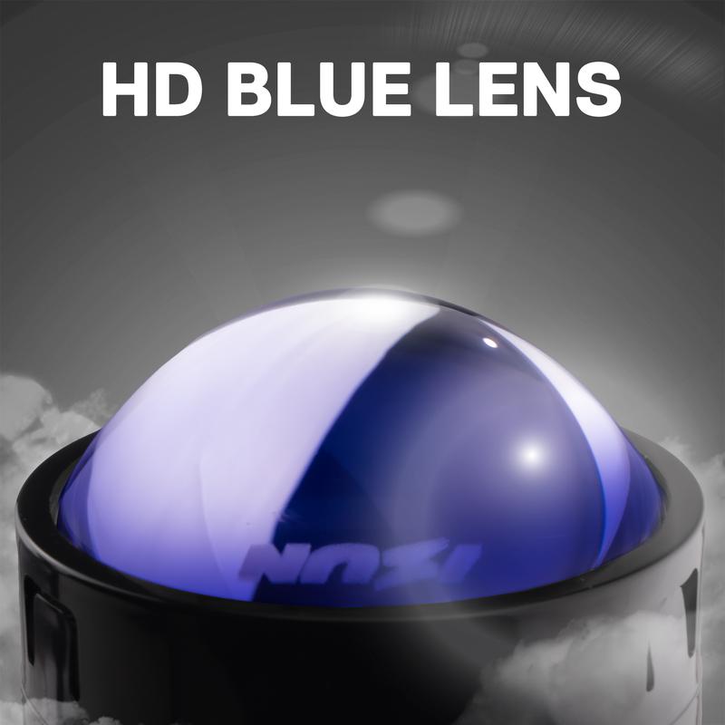 Lampu BILED 2.5 inch ISUN P5565 Blue Lens Projector Lens BILED P5565 dengan Kipas Pendingin 65 Watt 6
