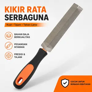 Kikir Gergaji 6/8 Inch Alat Asah Kir Gergaji Flat Besar Penghalus Kayu Besi Pipa Ubin Alat Kikir Serbaguna Multifungsi