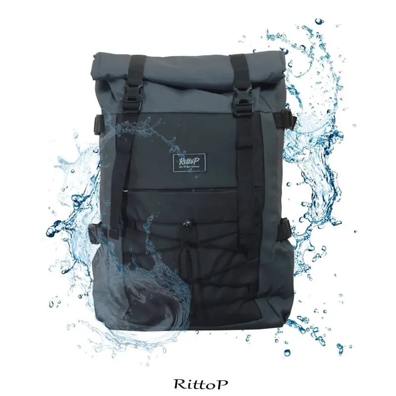Rittop-Ransel Rittop backpack waterfroop ransel laptop pria wanita ransel kerja terlaris bestseller Hitam Sekolah 2