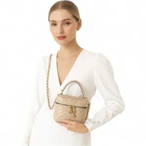 Tas Selempang Velora Tas Makeup Wanita Terbaru Bahan Glossy Bordir Tas Selempang