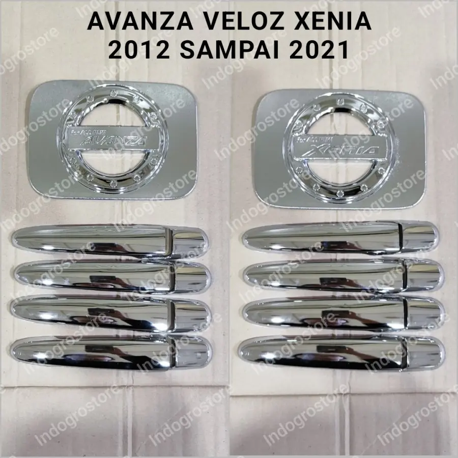 Cover Handle Tutup Tangki Chrome Mobil All New Avanza Veloz Xenia 2012 2013 2014 2015 2016 2017 2018 2019 2020 2021