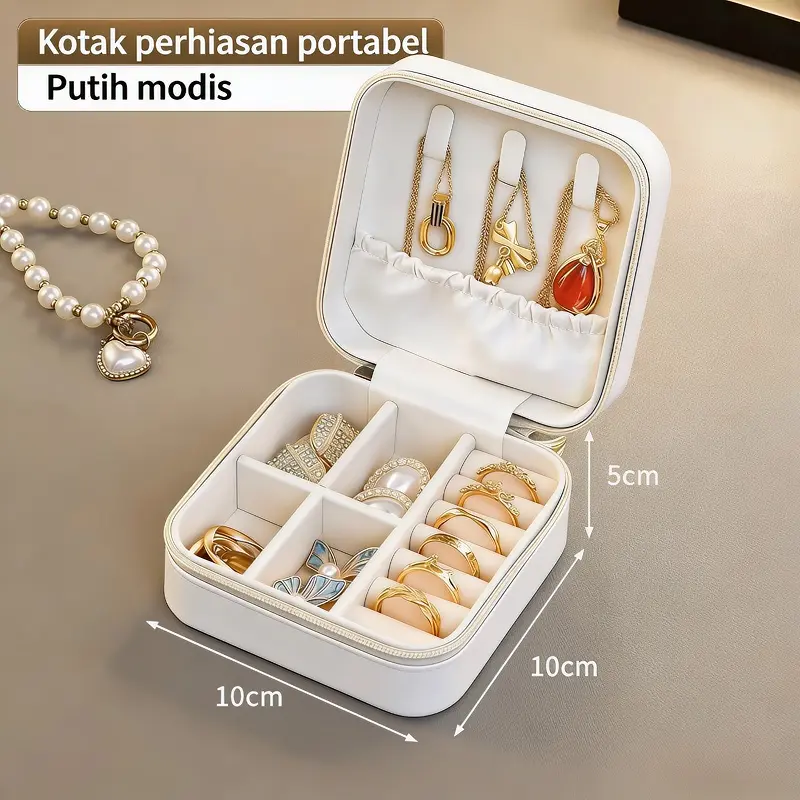 【Sam's Market】 Kotak Penyimpanan Perhiasan Portable dengan Desain Minimalis untuk Anting Cincin Box Kalung Gelang Fungsi Optimal dan Praktis 【Sam's Market】 Kotak Penyimpanan Perhiasan Portable dengan Desain Minimalis untuk Anting Cincin Box Kalung Gelang Fungsi Optimal dan Praktis
