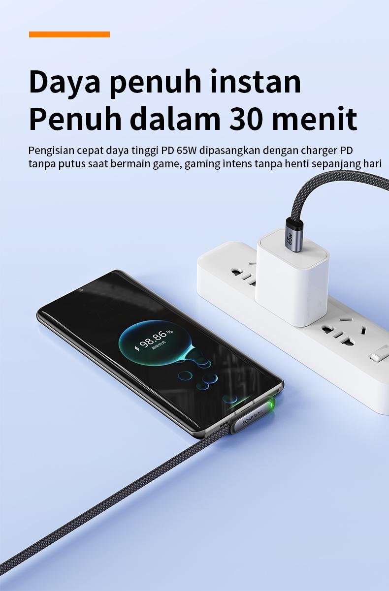 TRANYOO Kabel Data 65W Type-C ke Type-C / 30W Lightning(iPhone), desain siku 90°, cocok untuk iPhone, Samsung, OPPO, VIVO, Xiaomi, POCO, realme, Infinix & Android. Konektor emas, panjang 1,2m, cocok untuk ponsel & tablet, model CC-3. TRANYOO Kabel Data 65W Type-C ke Type-C / 30W Lightning(iPhone), desain siku 90°, cocok untuk iPhone, Samsung, OPPO, VIVO, Xiaomi, POCO, realme, Infinix & Android. Konektor emas, panjang 1,2m, cocok untuk ponsel & tablet, model CC-3.