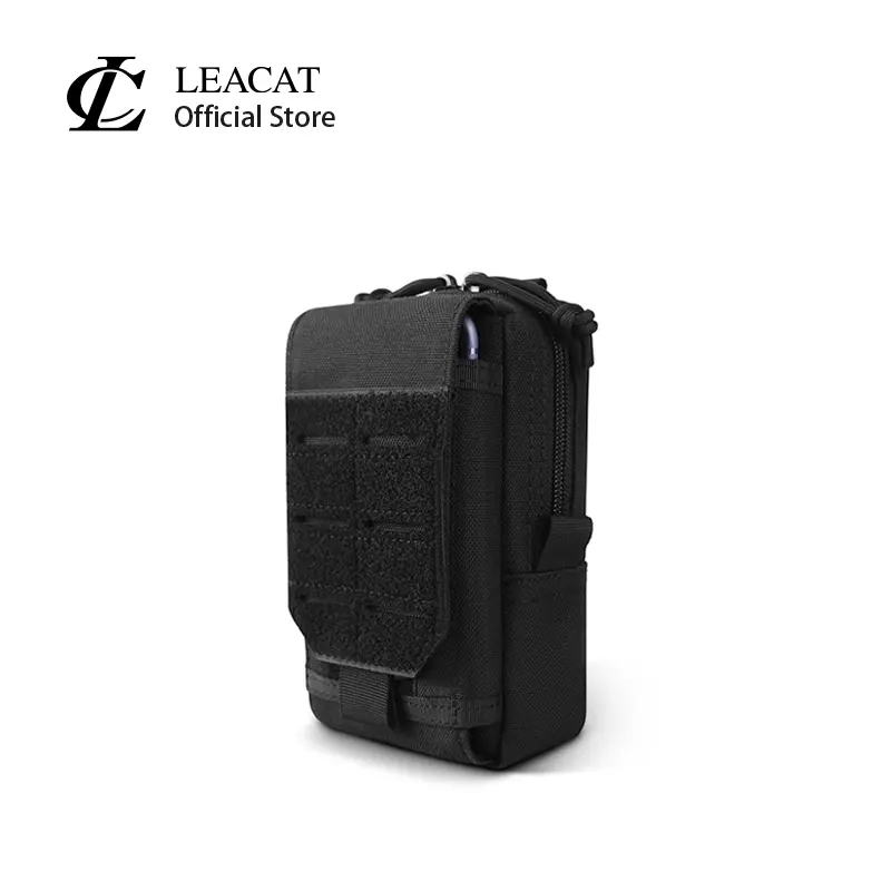 Beg Pinggang Taktikal, Leacat, Bahan 1000D, Untuk Aktiviti Luar, Untuk Lelaki, Beg Alat EDC, Pek Rompi, Dompet, Beg Telefon Bimbit, Sarung