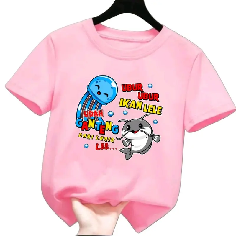 Baju Kaos Anak Ubur Ikan Lele - Fashion Anak Perempuan Laki Cowok Cewek, Bahan Halus dan Lembut 1