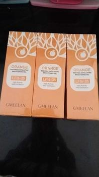 Product Review of [ORI] GMEELAN Orange Exfoliating Whitening Gel 50g 2PCS from M**i 0