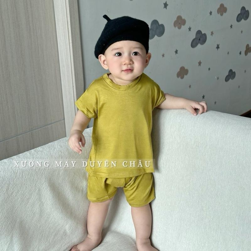 BỘ CỘC TRƠN NHIỀU MÀU CHẤT THUN LẠNH DÀY DẶN -MÁT -MỊN (Size 7-16KG)