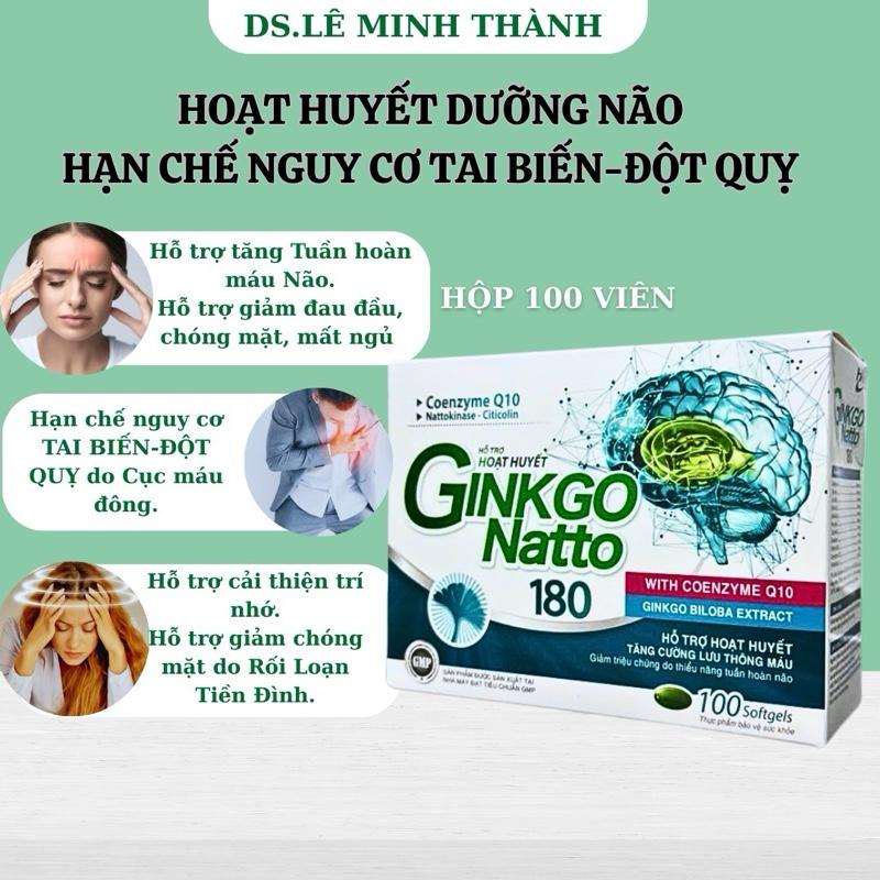 Bổ não hoạt huyết dưỡng não GINKO NATTO OMEGA EXTRA hộp 100 viên.