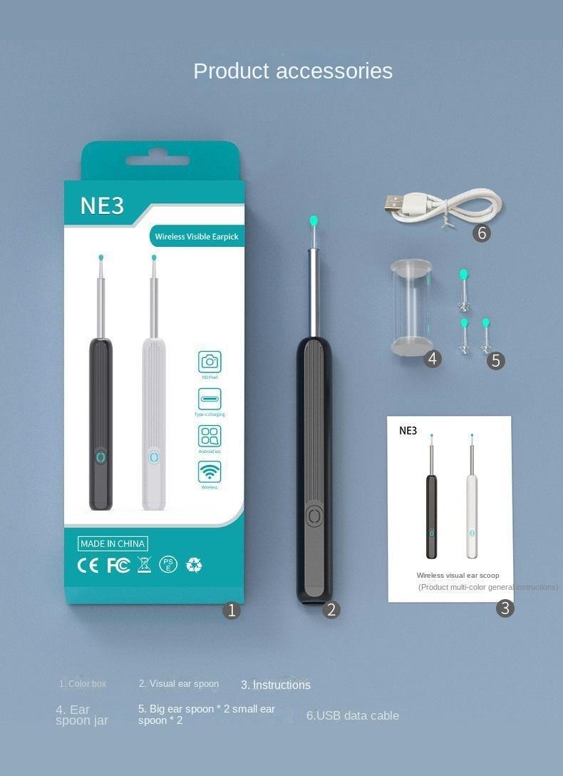 Product Introduction of Dụng Cụ Ngoáy Tai Trực Quang, Công Nghệ WIFI Không Dây, Dụng Cụ Lấy Ráy Tai HD Cho Điện Thoại Thông Minh, Mô Hình Ngoáy Tai, Quà Tặng Giáng Sinh Và Năm Mới, NE3 25
