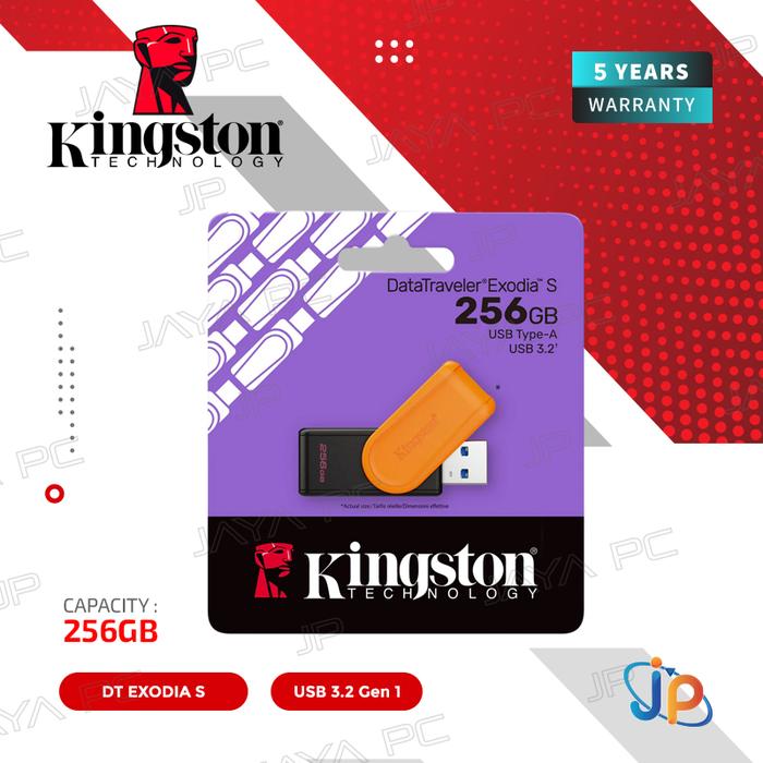 Gambar FlashDisk Kingston DTXS DataTraveler Exodia S 256GB -  Flash Disk 256 GB USB 3.2 dari Jaya PC Kota Administrasi Jakarta Pusat Tokopedia
