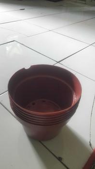 Product Review of Pot bunga Murah /Pot Tanaman Benih / Pot Plastik Merah Bata uk 10,12,15,17K,17B & 20 cm from A**g a**g 0