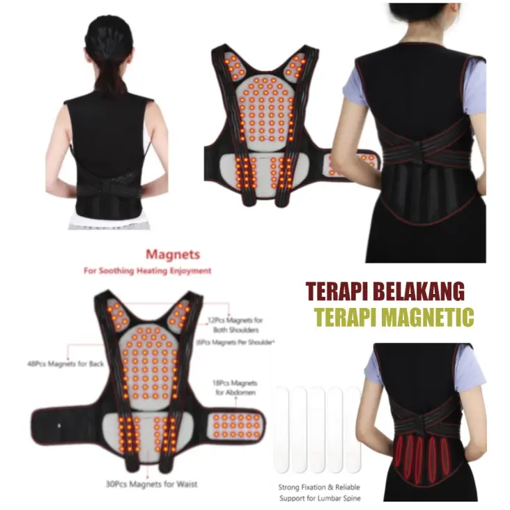 Rompi Tourmaline Magnet Pemanas Bahu Pinggang Perut SABUK PINGGANG MAGNETIC 0