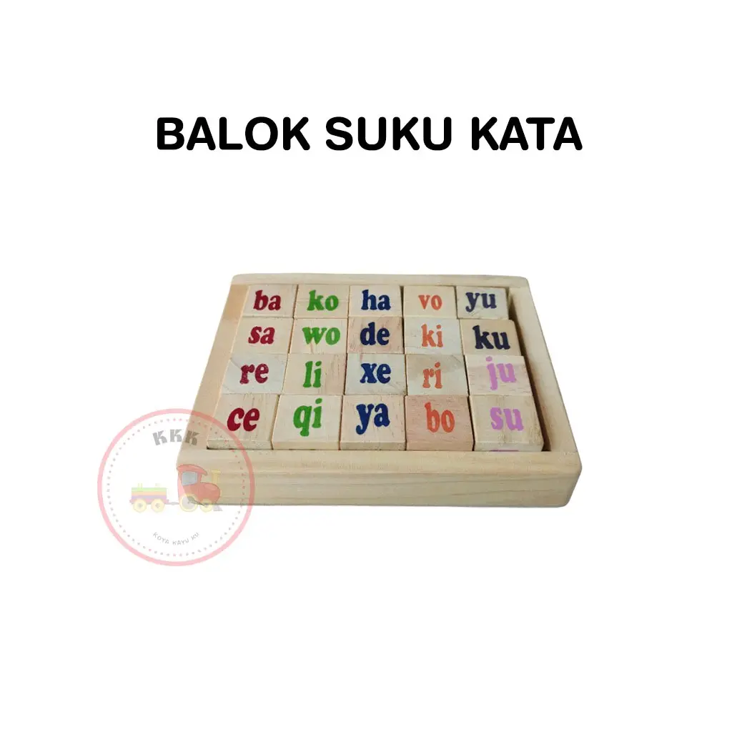 Balok Suku Kata/Mainan Edukasi Balok Suku Kata Belajar Anak