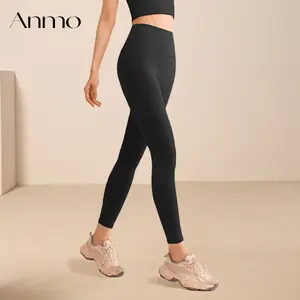 ANMO - Legging Sport High Waist Untuk Yoga Gym Fitness Celana Olahraga /Celana Sport Legging Gym Cepat Kering Nyaman Dipakai Leging Wanita Sports Leggings