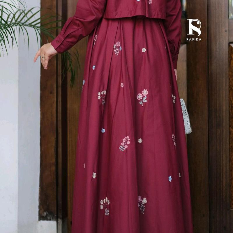 GAMIS DRESS TERBARU HABIBA MIDIDRESS PREMIUM ORI BY RAFIKA 3