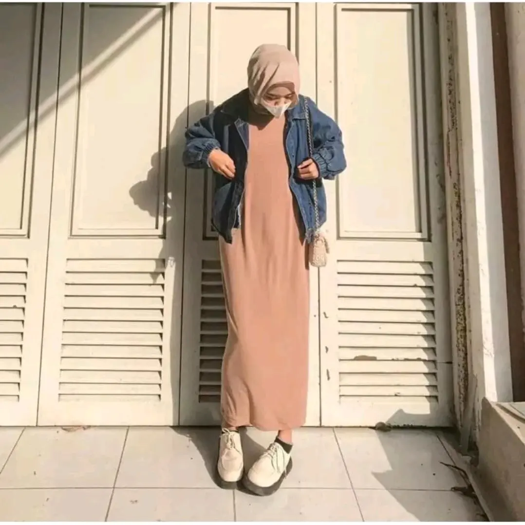 inner dress tanpa lengan knit rajut premium jumbo