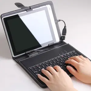 8inch/10,1/11.6 inci atau lebih Universal Keyboard Case for Tablet PC Wire Micro Type-C USB Cable Hitam Komputer