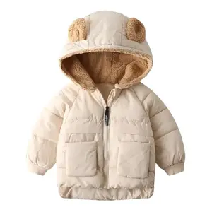 Jaket Parasut Anak Perempuan Dan Laki Laki Hoodie Bulu Untuk Umur 6 Bulan Sampai 12 Tahun Bahan Tahan Air daily regular fit mantel & jaket imut Hitam Pink