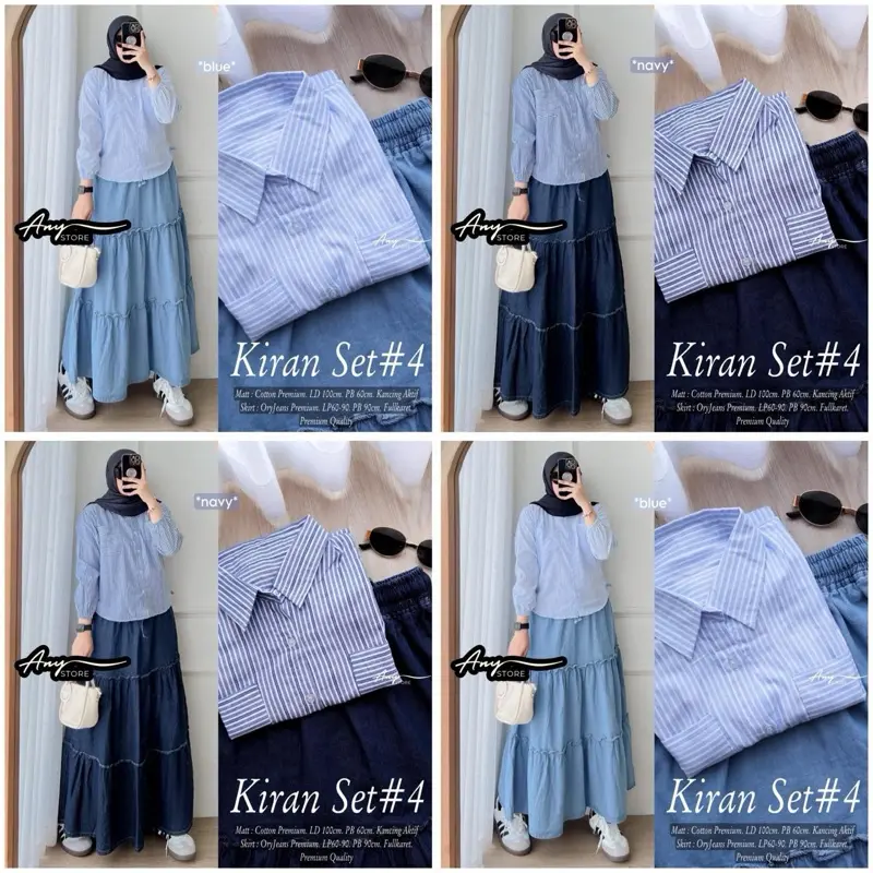 One Set Rok Blouse Salur Denim Series Selina Kiran Jelita Ivanka Herse 6
