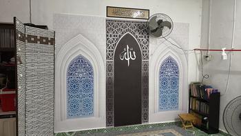Product Review of Pelekat Muslim, Disesuaikan, Pelekat Pintu, Mural Seni Hiasan Rumah, Sesuai untuk Ruang Tamu dan Masjid Hebat di Mekah, Kertas Dinding Vinil from u**5 1