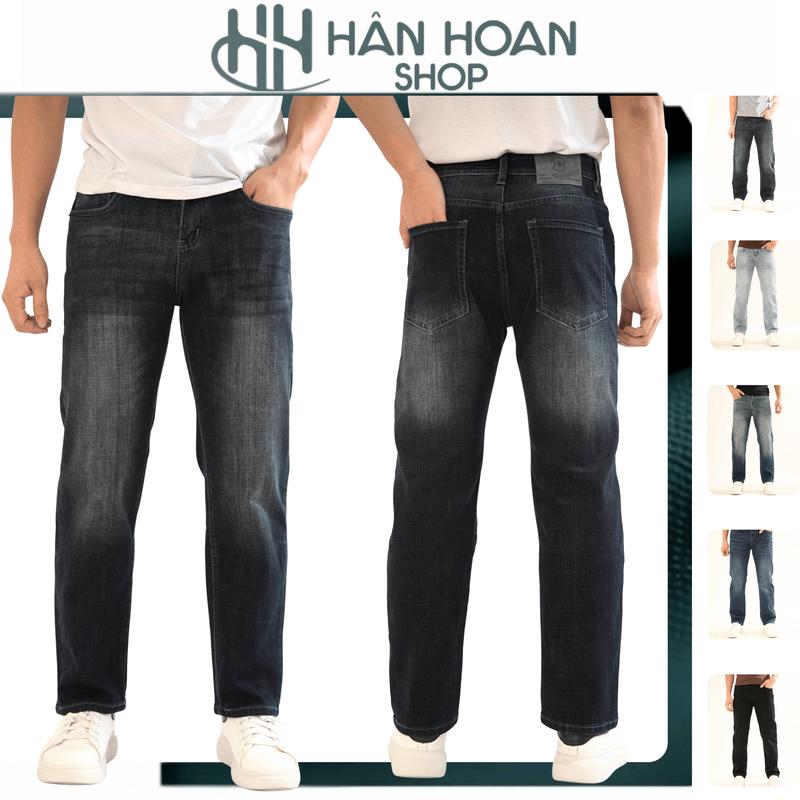 [ Xanh Đen -Nhiều Màu ] Quần Jean Cao Cấp Ống Suông Vừa ,Có Co Giãn, Ống Suông Dáng Đứng Chuẩn Fom,Phù Hợp Mọi Lứa Tuổi