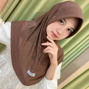 HAMIDAH BERGO ORIGINAL SPORT BORDIR size S dan M Jilbab Muslim Instan Kerudung