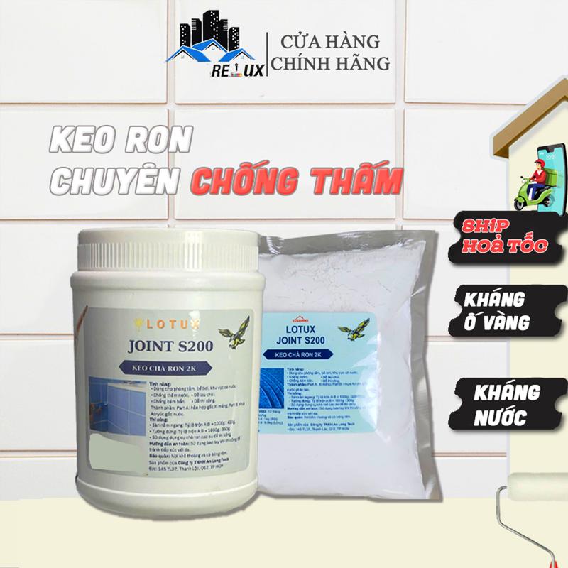 Keo Chà Ron Chống Thấm 2 Thành Phần S200 - Dùng Cho Phòng Tắm, Bể Bơi, Gạch Ceramic, Sứ Porcelain, Đá Ốp Lát