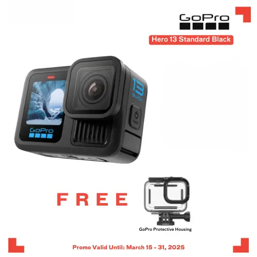 GoPro HERO13 Black – 5.3K/60FPS Video, 27MP Photos, Magnetic Mounting, 10% Longer Battery, New Lens Mods, Waterproof 10m