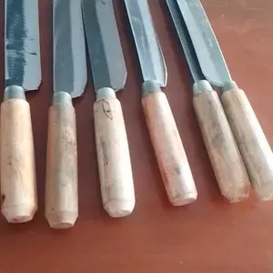 Pisau Dapur TIGER 6 Pcs Tanggung Super Tajam Bahan Plat Baja dengan Pegangan Kayu Natural pisaudapur viral