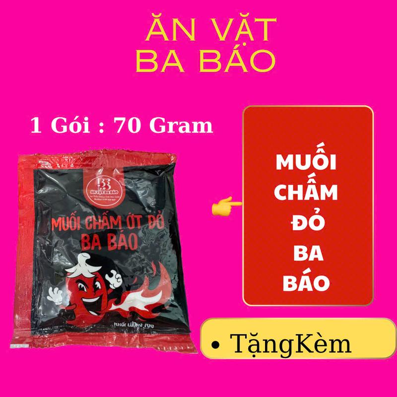 ( Qùa )  Muối chấm ớt đỏ Ăn  Vặt Ba Báo , hương vị nhà làm 1 gói 70Gram