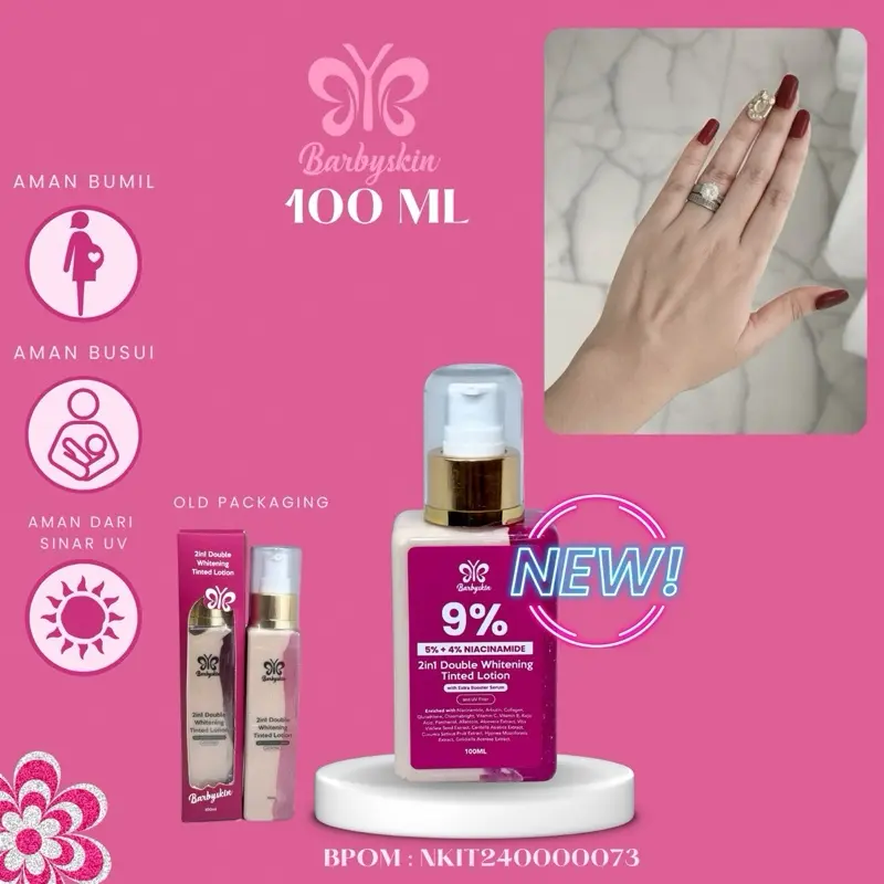 BARBYSKIN 2IN1 WHITENING TINTED LOTION WITH BOOSTER SERUM 100ML [1 BOTOL] 0