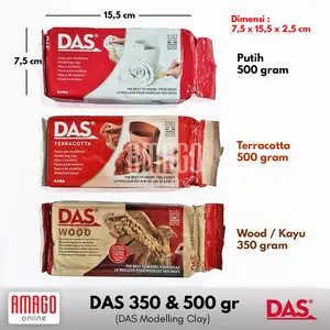 Clay DAS Modelling Clay Tanah Liat - Air Hardening Kering Tanpa Oven 500 - Pilih Warna