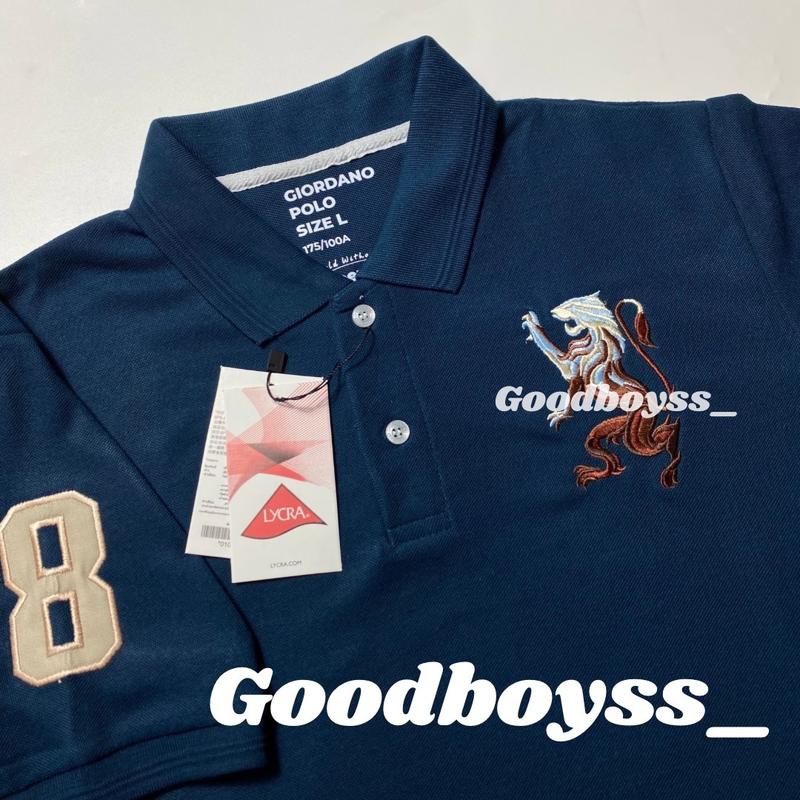 BELI LOKAL - KAOS KERAH GRDANO FULL BORDIR PREMIUM QUALITY - Kaos Polo Shirt Pria Kaos Kerah | Giordano 3D Lion 2