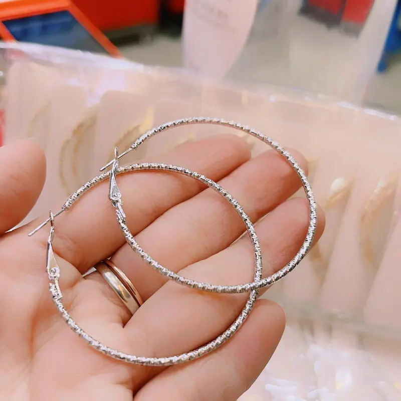 Anting Bulat Anting Lingkaran Anting Gipsy At24 Aksesoris Perhiasan Earrings 3