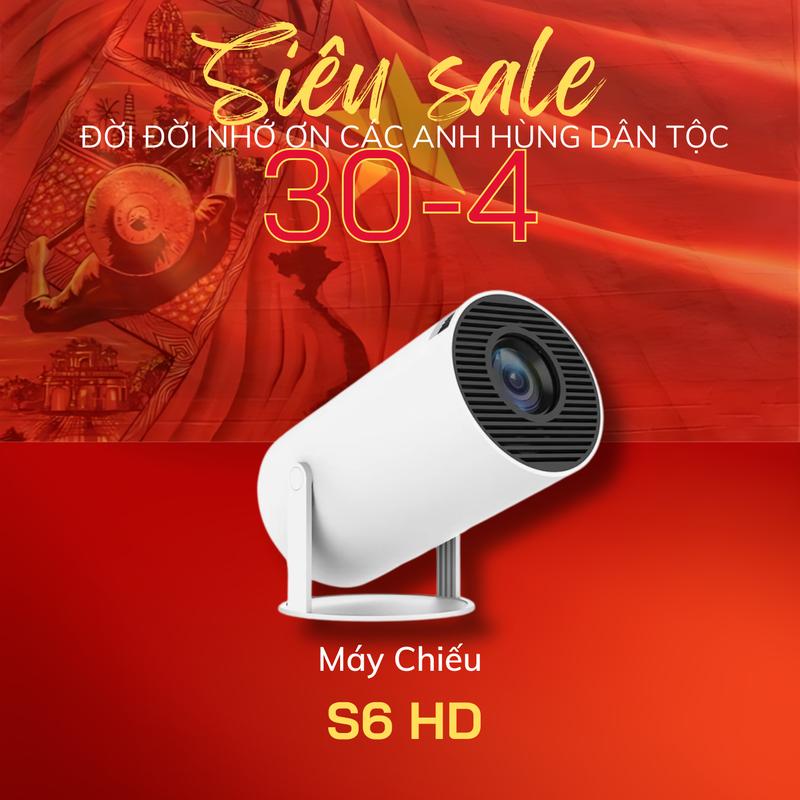 [TGMC ] Máy chiếu S6 - Hỗ trợ full HD - Hệ điều hành Android 12 Projector Xem Phim