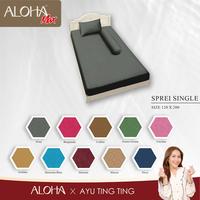 Gambar Aloha Max x Ayu Ting Ting - Sprei Single 120x200 Tinggi 25Cm Emboss "Live" - Burgundy dari Lady Rose Sprei Kab. Bandung 1 Tokopedia