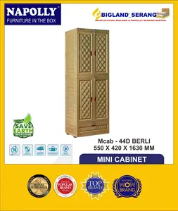 Lemari Pakaian Plastik / Lemari Baju / Lemari Susun / Lemari Plastik Napolly MCAB 44 D Berli - Lemari Pakaian 4 Susun