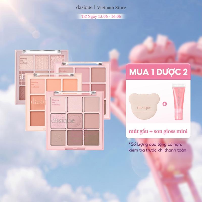 son môi 100% Bảng phấn mắt 9 ô dasique eye shadow palette 8g