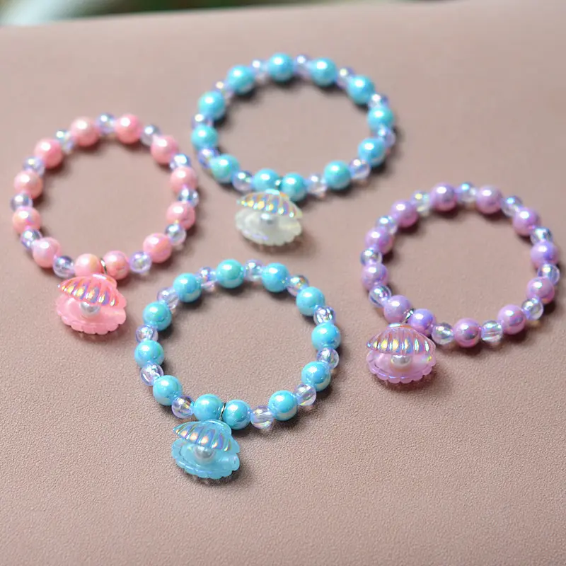 New Children's Bracelet Wholesale Pearl Shell Bracelet Gradient Shell Bracelet Bead Playing
