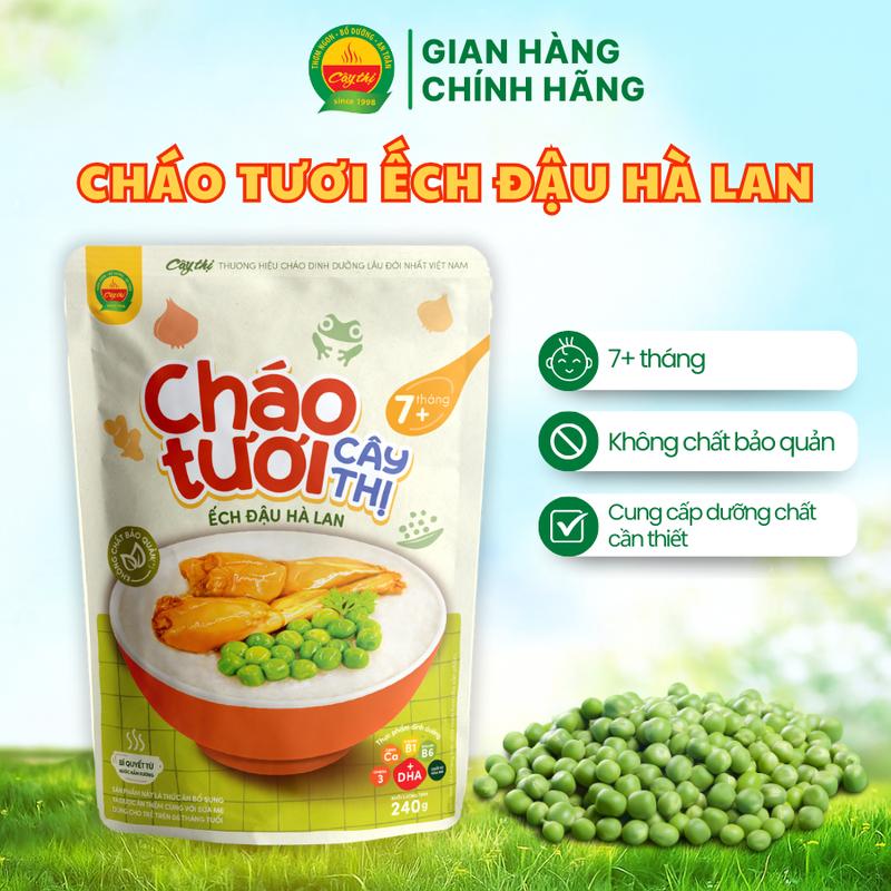 Cháo Tươi Cây Thị Ếch Đậu Hà Lan 240g | Cháo Tươi Ăn Liền Cung Cấp Dinh Dưỡng Cần Thiết