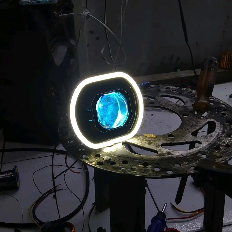 Lampu Shroud Biled 1,5 Inch Matrix Model Bulat, BMW Kecil dan Besar Custom Lampu Alis - Motorcycle 1