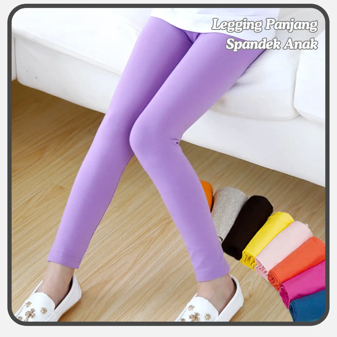Legging Panjang Anak Spandek - Celana Adem, Lembut, Cocok untuk Anak Usia 2-12 Tahun