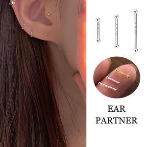 EAR PARTNER-耳穴の女性用スタッド、ミニイヤーボーンピン、寝るときは取り外さず、小さなイヤーロッド、詰まり防止の針ピアス（eh-1755）