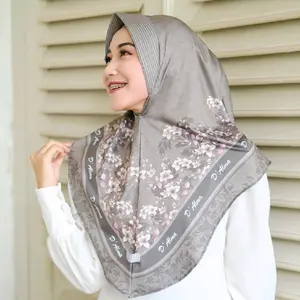 Alesha Hijab - SISIL PET Jilbab Khimar Printing Flower By Alsha Hijab Bergo
