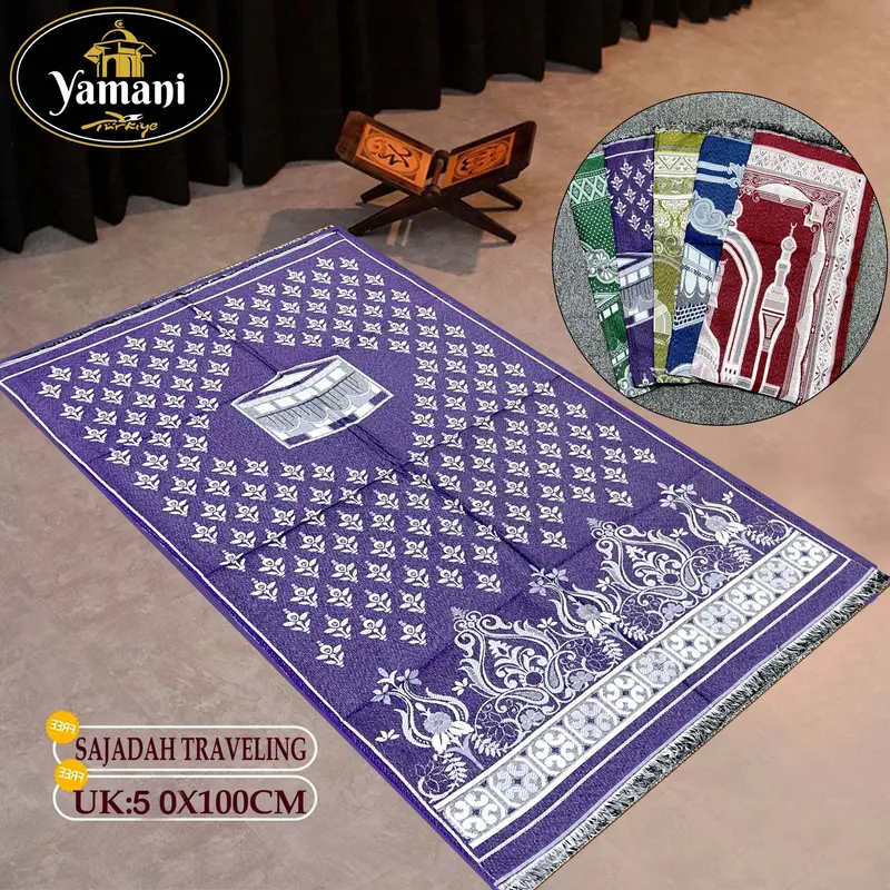 Sajadah Terbaru Traveling Dewasa Ukuran 50*100 cm Bahan Polister Oleh-oleh Haji dan Umroh souvenir 4